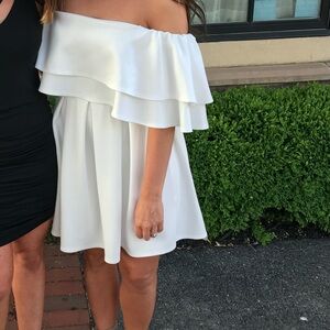 ASOS Off-Shoulder White Mini Dress